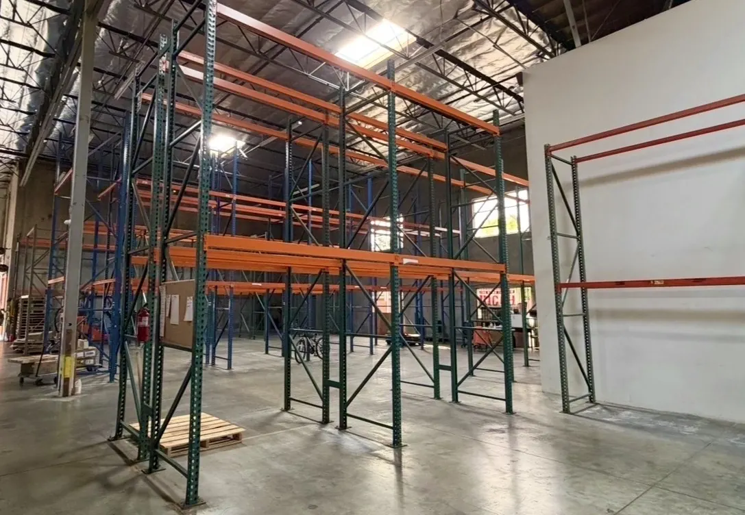 Warehouse interior with pallet racking